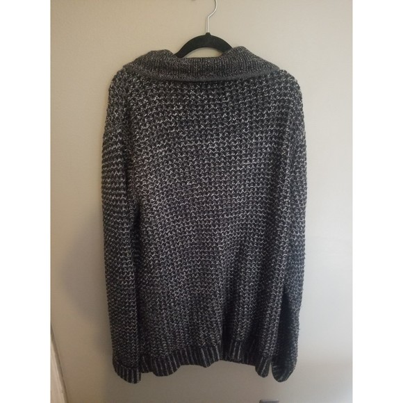 Rag & Bone Target Nieman Marcus chunky knit wool sweater cardigan XL grey black - Picture 4 of 6